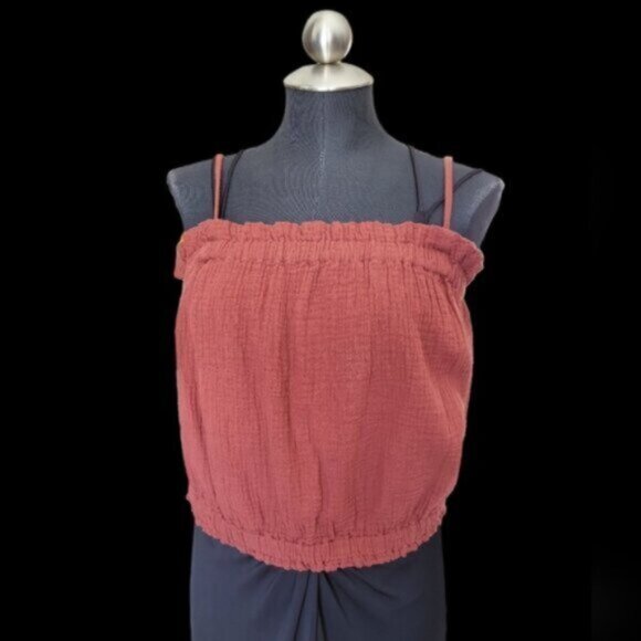 Anthropologie April GauzyTank Crimson Sz Small NWT - Picture 9 of 12
